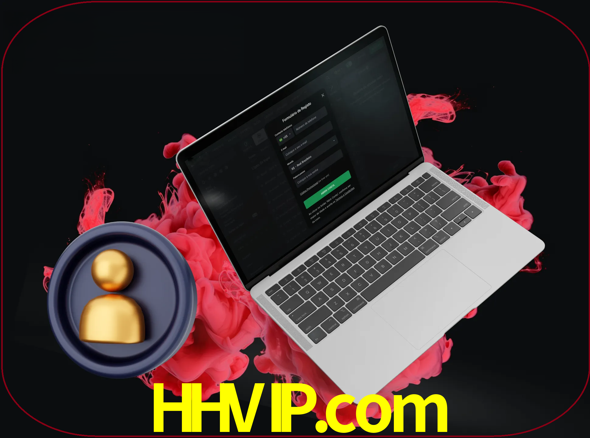No cabeçalho do site hhvip, clique no botão que o levará a um formulário especial onde terá de introduzir as suas informações actuais.